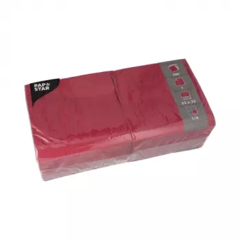 PAPSTAR Șervețele din hârtie roșu vin 1 strat 33 x 33 cm 500 bucăți (82902)