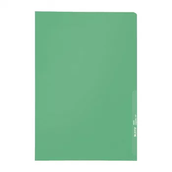Folii documente A4 Leitz, 0,13 mm PP, verde, pachet de 100 40000055
