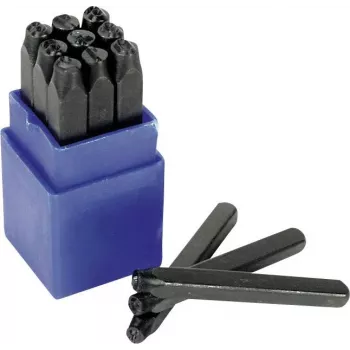 Set de 9 ștanțe pentru cifre Brüder Mannesmann, 10 mm (245-10)