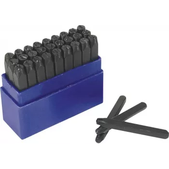 Set de 27 ștanțe pentru litere Brüder Mannesmann, 6 mm (244-6)
