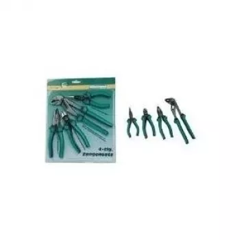 BRÜDER MANNESMANN Profi Pliers Set, 4-Piece | Combination Pliers 180 mm, Diagonal Cutters 160 mm, Long Nose Pliers 160 mm, Water Pump Pliers 250 mm | Chrome Vanadium Steel | Ergonomic Non-Slip Handles 10997