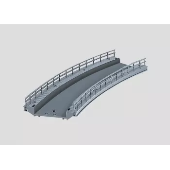 Märklin 074613 piesă de rampă curbată pentru pilon de pod, scara HO, gri