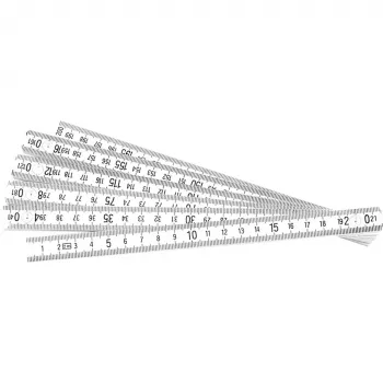 BRÜDER MANNESMANN metru pliant din PVC 2 m, 10 segmente, clasa III CE 810-PVC-2M