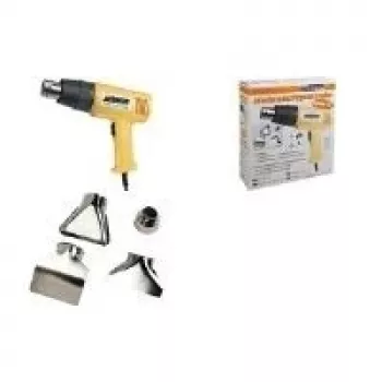 Pistol de aer cald BRÜDER MANNESMANN 2000 W, 2 setări de temperatură, debit de aer 300 l/min, max. 550 °C, mâner ergonomic Softgrip 49500