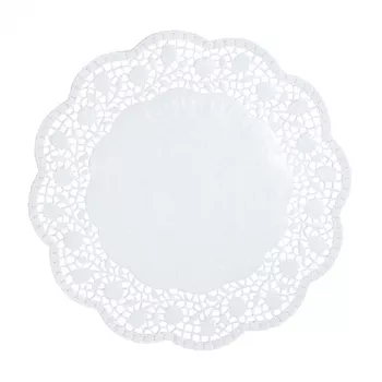 PAPSTAR șervețele rotunde pentru tort, 30 cm, albe, 100 buc (12263)