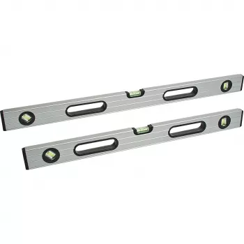 Nivelă cu bulă BRÜDER MANNESMANN, 3 fiole, 800 mm, aluminiu cu nervuri duble 80880
