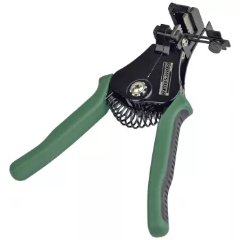 Clește automat de dezizolat BRÜDER MANNESMANN, verde, cu arc de revenire, fălci din oțel SK5, 0,2-6,0 mm² (M10981)