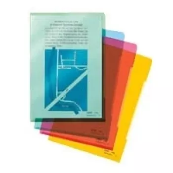 Folii documente Leitz A4 0,15 mm, culori asortate, pachet de 10 4153-02-99