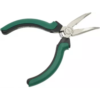 Clește cu vârfuri lungi îndoit electronic BRÜDER MANNESMANN GREEN LINE 125 mm, oțel pentru scule, verde/argintiu/negru M 1070-5