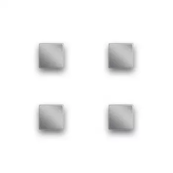 Zeller Magnet Set Cube 4-Piece Grey Ferrite 10mm Office Magnets 11190