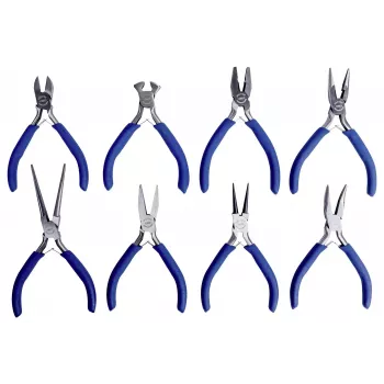 Set de clești și pensete de precizie Brüder Mannesmann 8 piese 10808