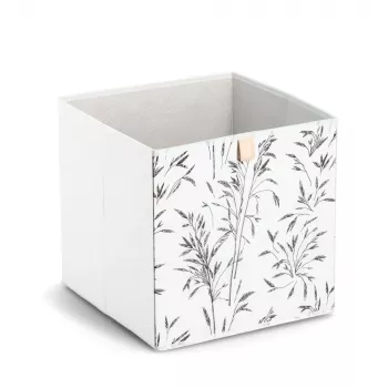 Zeller Grass Storage Box White 32 x 32 x 32 cm 14536