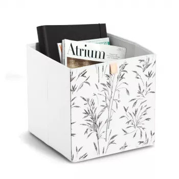 Zeller Grass Storage Box White 32 x 32 x 32 cm 14536