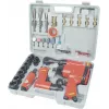 Set de scule pneumatice Brüder Mannesmann 15033, 1/2 inch: pistol de impact, cheie cu clichet, ciocan cu dalta, polizor drept, 40 piese
