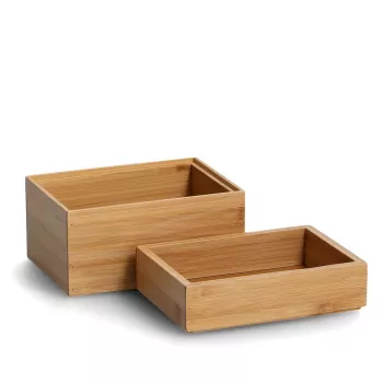 Zeller Natural Organizer Boxes 17 x 12 x 12 cm (13319)