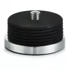 Set de suporturi de pahare Zeller Present din sticlă, oțel inoxidabil/silicon, 6 cm Ø10 cm, negru, 7 piese (27224)