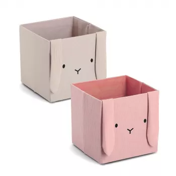 Zeller Hase Storage Box Antique Pink 28 x 28 x 28 cm 14493