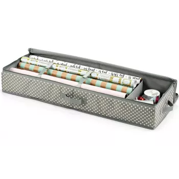 Zeller Gift Wrap Organizer Grey/White 90 x 30 x 12 cm (14665)