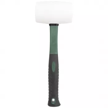 Ciocan de cauciuc BRÜDER MANNESMANN 700 g, cap din cauciuc natural, coadă din fibră de sticlă negru/verde, 1 bucată (M76570)