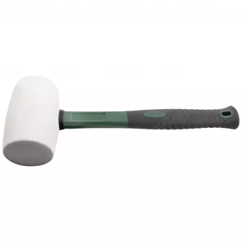 Ciocan de cauciuc BRÜDER MANNESMANN 700 g, cap din cauciuc natural, coadă din fibră de sticlă negru/verde, 1 bucată (M76570)