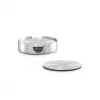 Set de suporturi de pahare Zeller Present din oțel inoxidabil, argintiu, 7 piese, 10 cm 27239