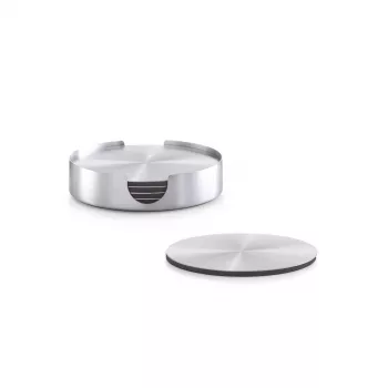 Set de suporturi de pahare Zeller Present din oțel inoxidabil, argintiu, 7 piese, 10 cm 27239