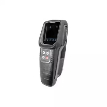Detector multifuncțional BRÜDER MANNESMANN M99945 pentru lemn, metal, cabluri sub tensiune și temperatură, negru