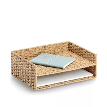Zeller Letter Tray Paper Weave Natural 15214