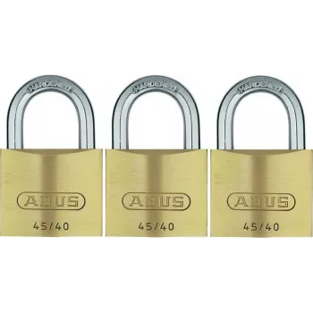 Set de lacăte din alamă ABUS seria 82, cu aceeași cheie, corp 45 mm, pachet de 3 11825 8