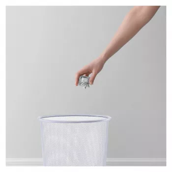 ZELLER 14 L White Round Waste Bin 17716