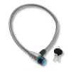 BURG WÄCHTER Antifurt cu cablu pentru bicicletă 650 80 Reflex, 800 mm, negru cu benzi reflectorizante 34100