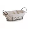 Coș de pâine Zeller Countrystyle din răchită cu căptușeală crem 18090