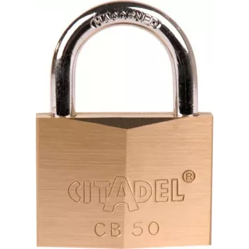 Lacăt cu cheie din alamă masivă ABUS 40 mm cu etrier din oțel călit, 2 chei (238345)