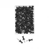Pioneze negre WEDO 54 201, 100 bucăți, lungime ac 12 mm, diametru cap 10 mm, cutie transparentă din plastic