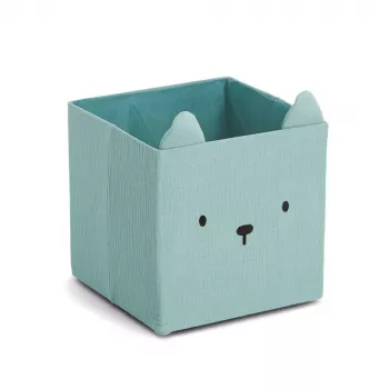 Zeller Bear Storage Box Mint 28 x 28 x 28 cm 14490