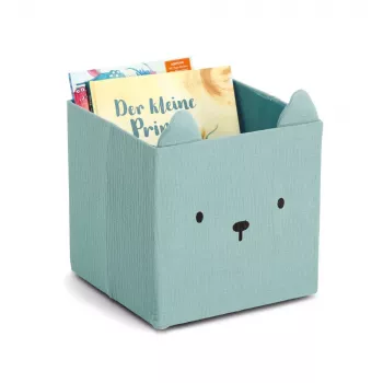 Zeller Bear Storage Box Mint 28 x 28 x 28 cm 14490