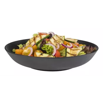 APS Deep Plate 225 mm Black Melamine Stackable Dishwasher Safe Heat Resistant 85060