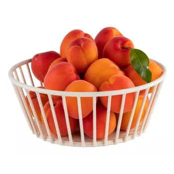 APS URBAN Round Bread and Fruit Basket, White Metal, 170 mm 30430