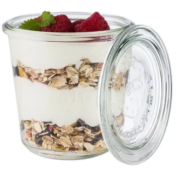 APS Weck Jar with Lid, Tapered Shape, 290 ml, 6-Piece Set, Diameter 90 mm, Height 90 mm (82352)