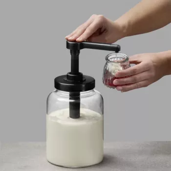 Dozator de dozare APS DISPENSA 1,7 L din sticlă, transparent/negru 93290
