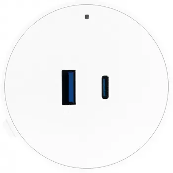 Adaptor USB Schwaiger pentru șină de alimentare modulară, alb (MSPW0310)