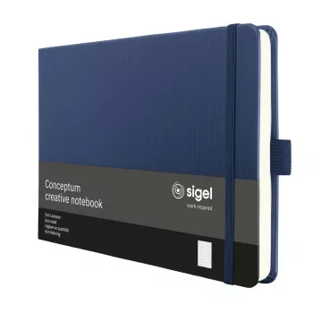 Caiet SIGEL Conceptum A5 format landscape cu puncte, albastru închis, copertă rigidă, 132 pagini CO207