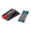 Set accesorii pentru tablă albă SIGEL BA151, 4 markere cu cerneală uscată, radieră magnetică, suport magnetic pentru markere, spray de curățare 50 ml, 10 lavete de curățare, negru