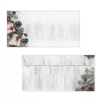 50 de plicuri de Crăciun Sigel Scandinavian Christmas DIN lung fără fereastră
