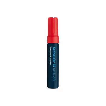 Marker permanent Schneider Maxx 280 roșu vârf daltă 4-12 mm 128002