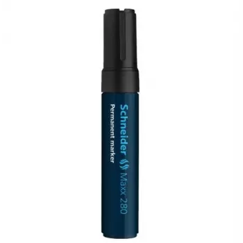 Marker permanent Schneider Maxx 280 cu vârf daltă, negru 128001