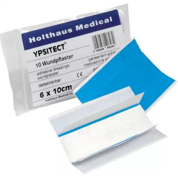 Plasture elastic albastru Holthaus Medical YPSITECT 6 x 10 cm, 10 bucăți 40628