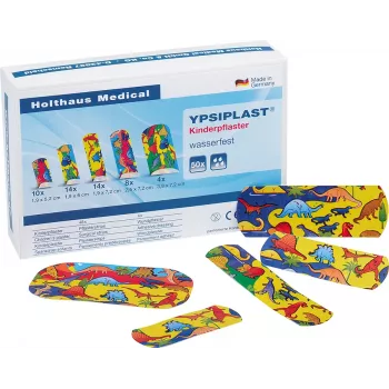 Set de plasturi colorați Holthaus Medical YPSIPLAST 40790, 50 buc., hipoalergenic, hidrofob, fără latex