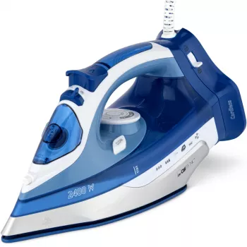 Fier de călcat uscat și cu abur Clatronic DB 3706 cu talpă ceramică albastru/alb 2400 W 263858