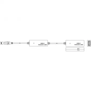 Cablu prelungitor activ E+P USB 3.0 10m negru CC380/10 874110